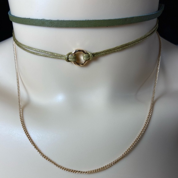 Leather Choker Necklace - Picture 1 of 1